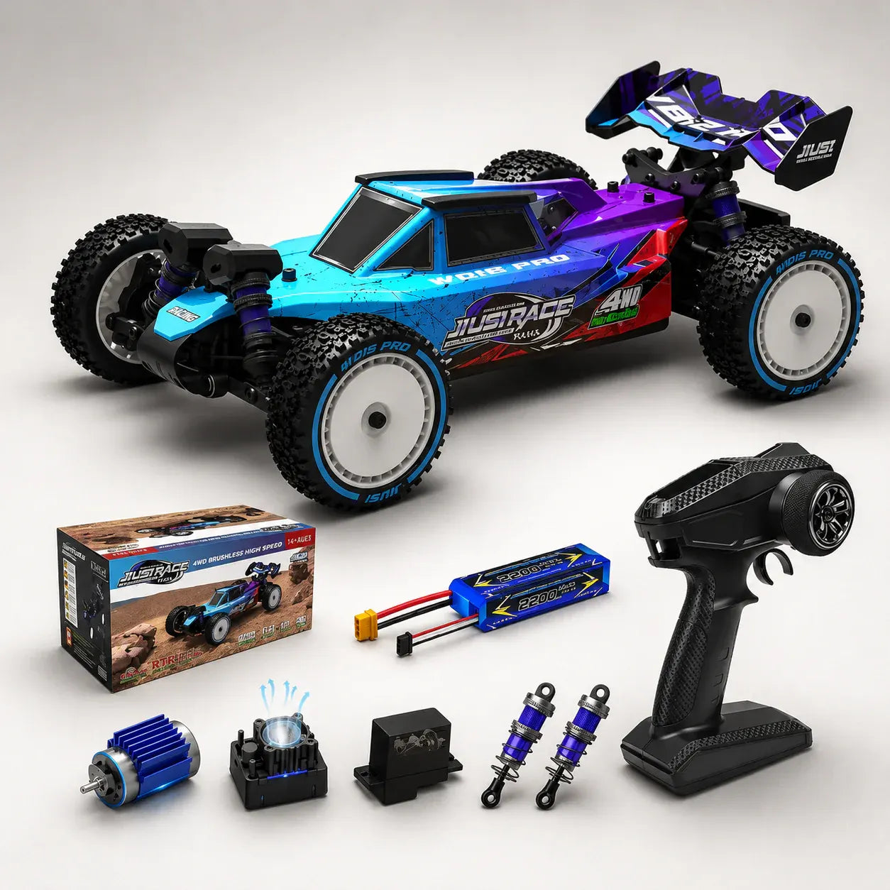 4WD Off-Road RC Racing Truck with Remote Control