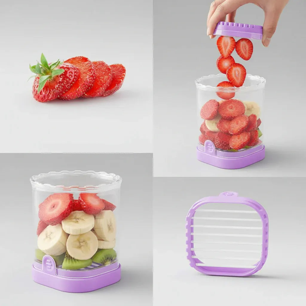 8-Blade Strawberry Cutter Fruit Salad Slicer Tool