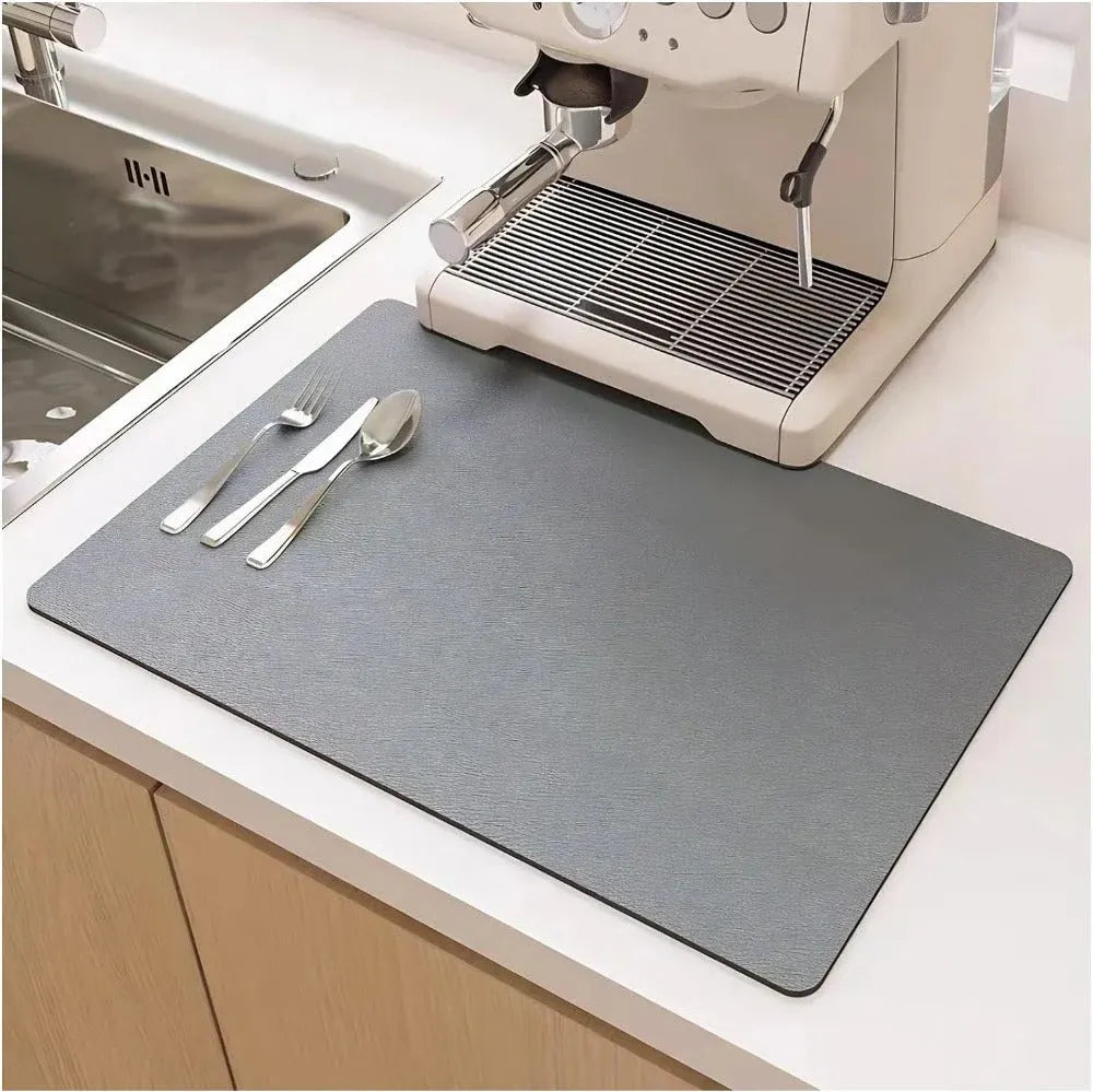 Absorbent Kitchen Counter Drying Mat for Dishes
