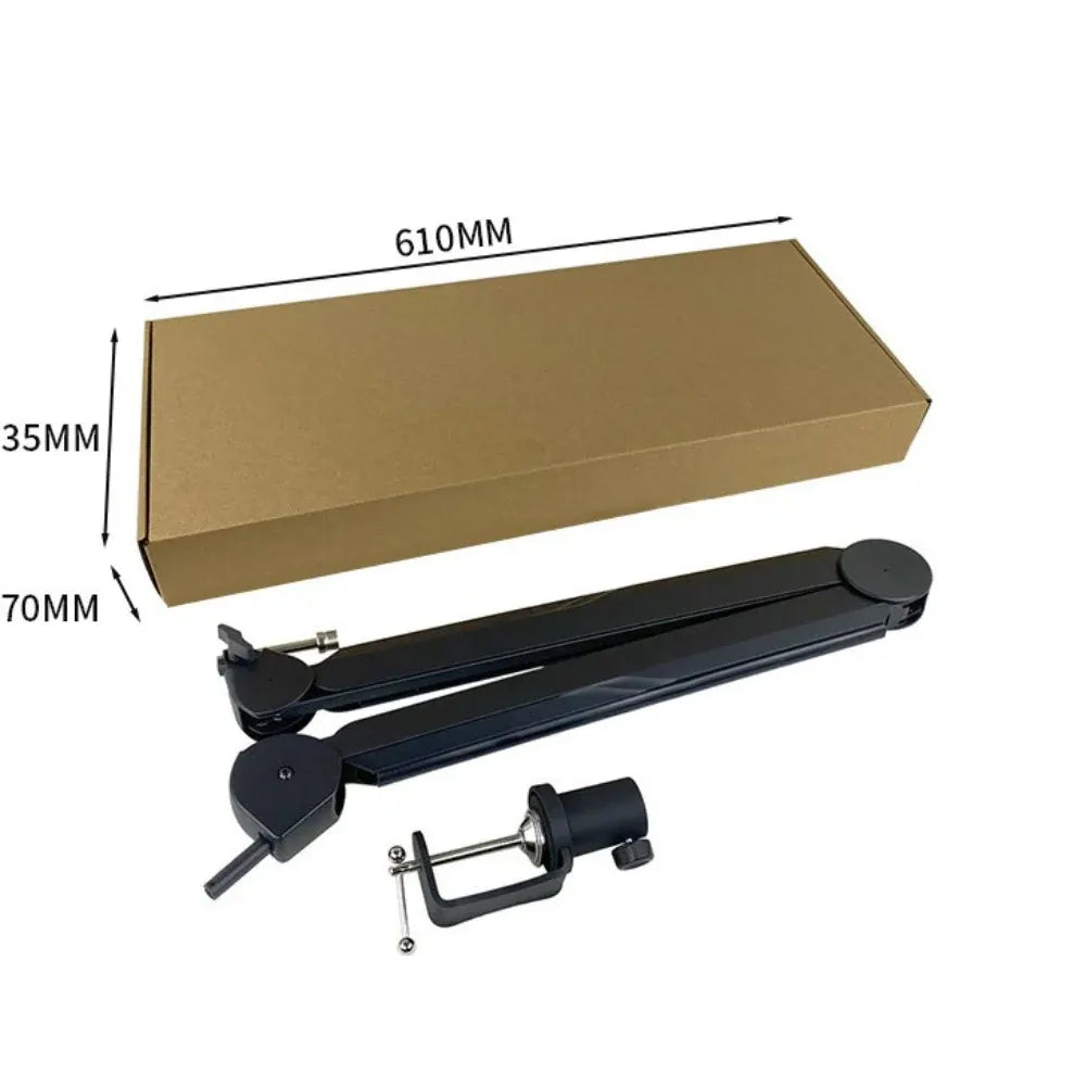 Adjustable Desk Boom Microphone Arm Stand with Cable Management