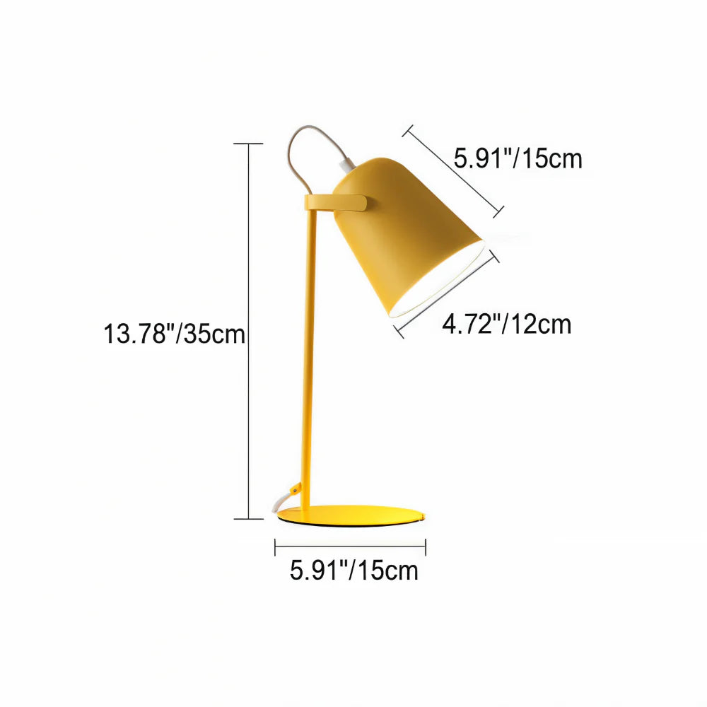 Adjustable Rotating Metal Desk Lamp with Swiveling Light