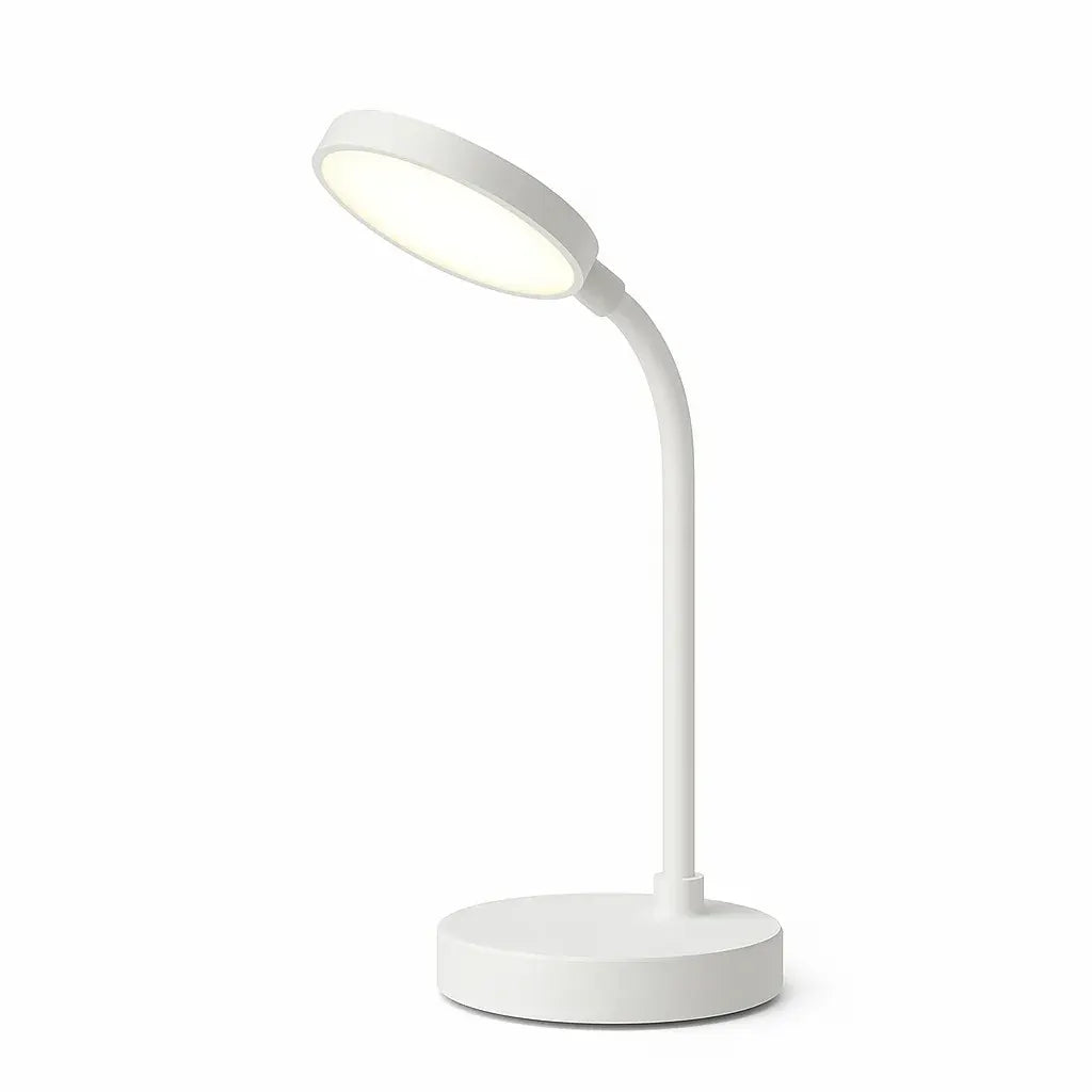 Adjustable Swan-Neck LED Desk Lamp with USB Charging Port for Reading