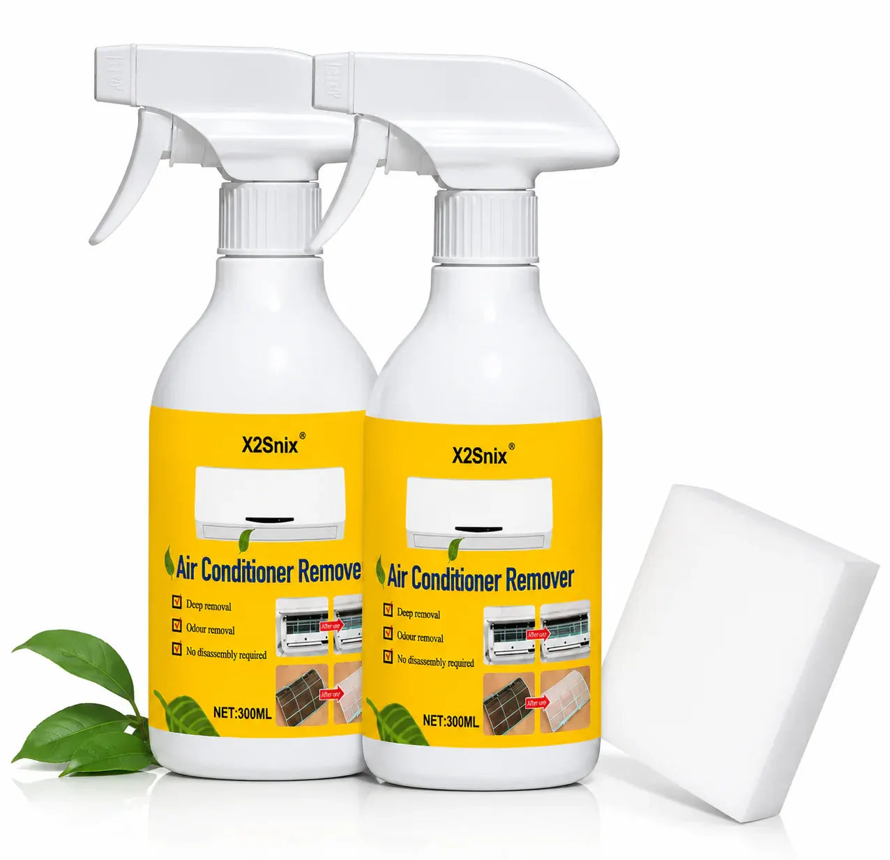 Air Conditioner Cleaning Spray Kit with Sponge - 2 Bottles