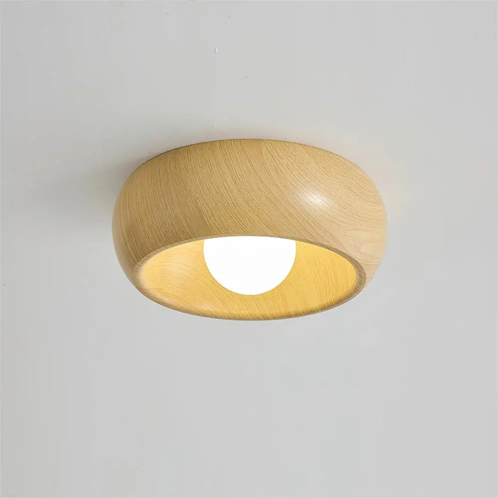 Albanora Modern Wooden LED Ceiling Light Fixture | Minimalist Design