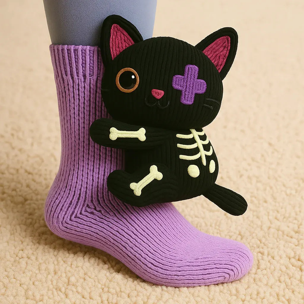 Animal 3D Print House Design Warm Non-Slip Socks