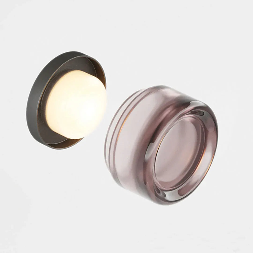 Applique Murale LED Verre Texturé Effet Dimple, Ø10–12cm