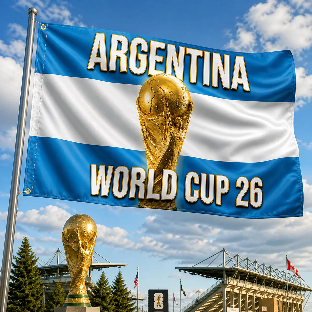 Argentina National Soccer Flag Outdoor World Cup Banner