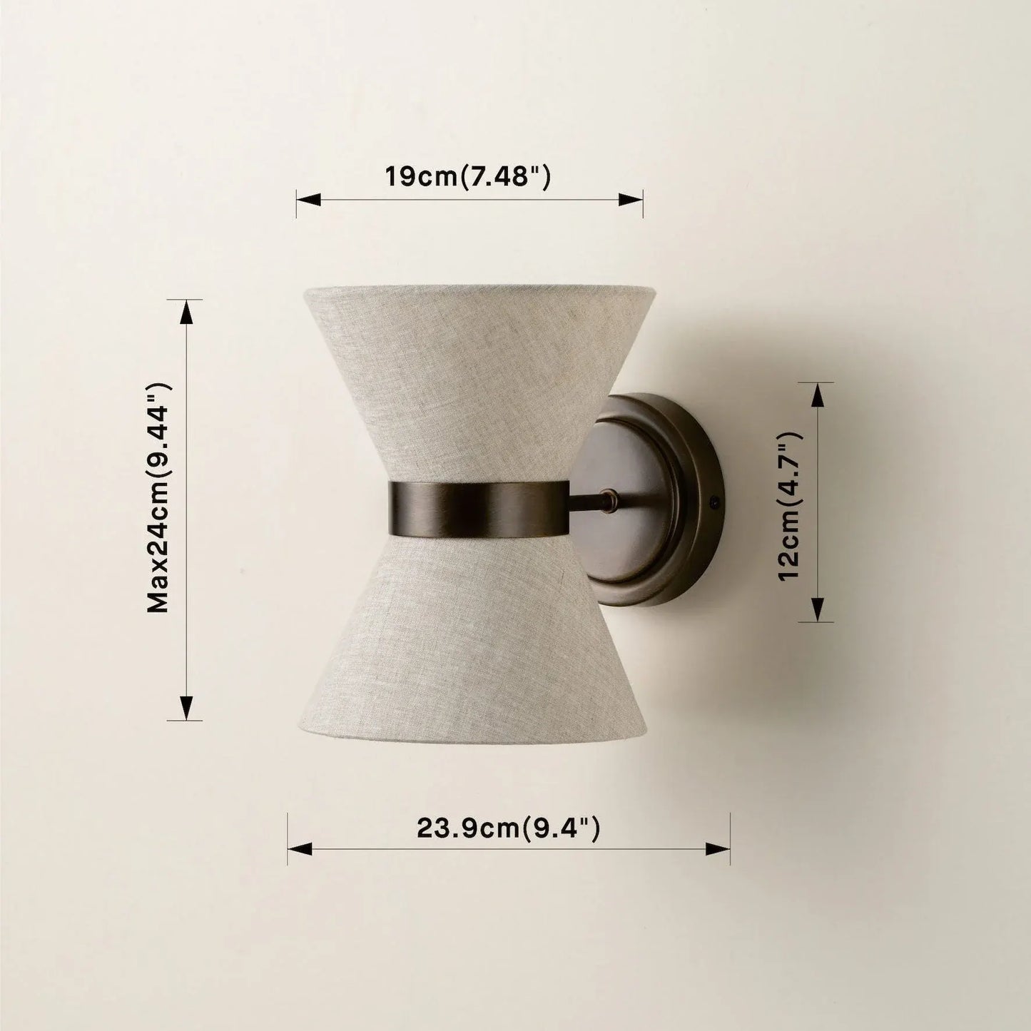 Bronze & Linen Wall Sconce | Timeless Contemporary Design