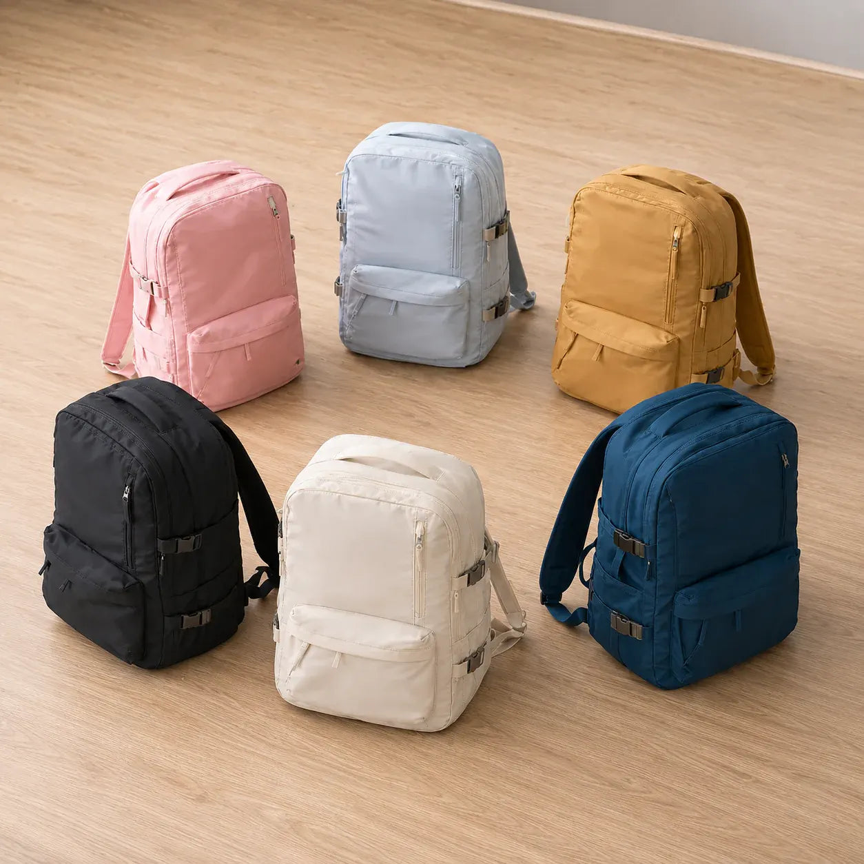 Carry-On Travel Backpack with Laptop Compartment & Shoe Storage Pocket