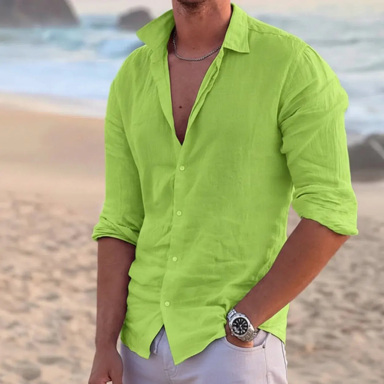 Casual Long Sleeve Shirt for Men | Spring & Summer Fashion Top