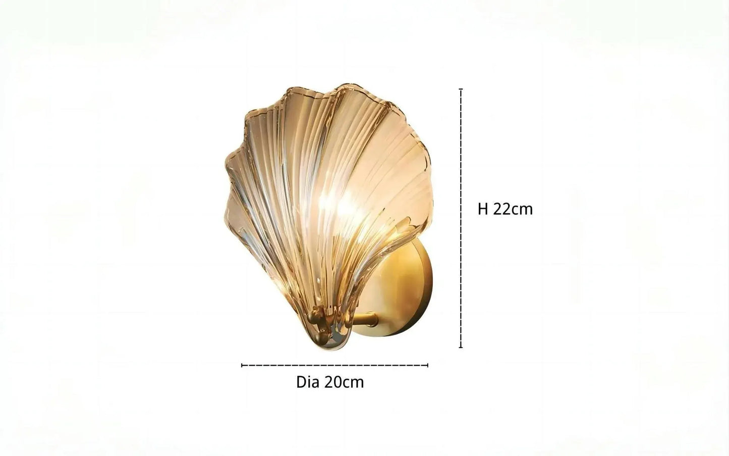 Coastal Shell-Inspired Glass Sconce | Contemporary Art Deco Wall Lamp