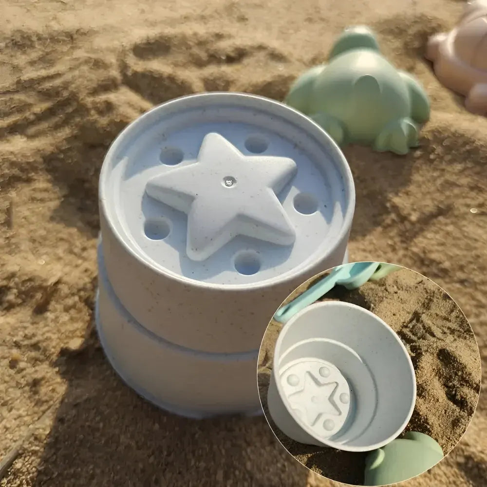 Collapsible Beach Sand Bucket Play Set for Kids Outdoor Summer Fun
