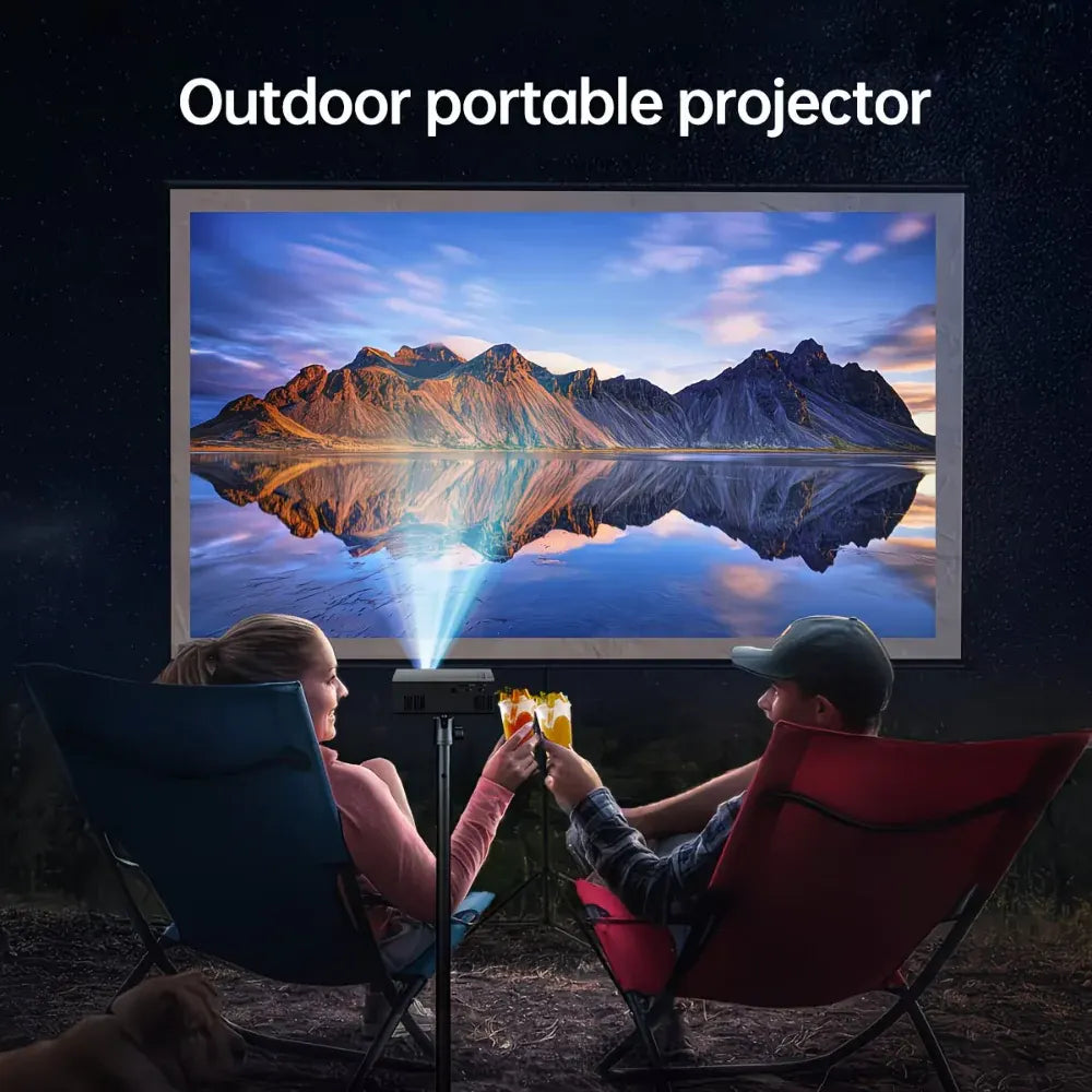 Compact Mini Projector Supports 1080P for Home Theater Use