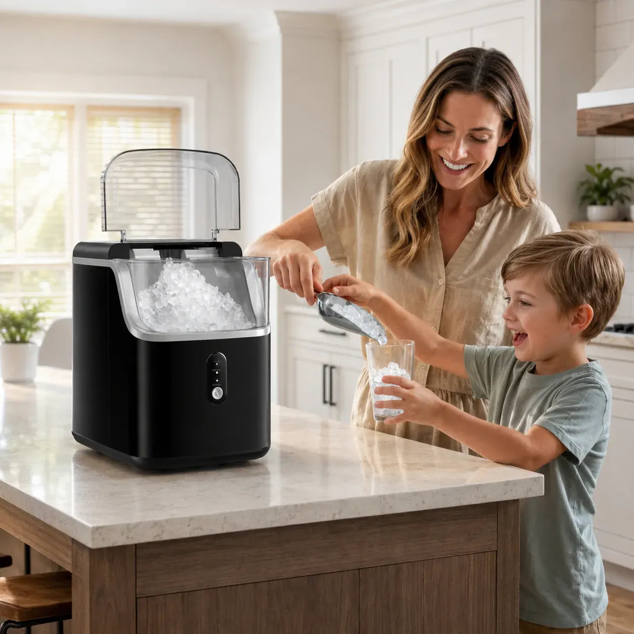 Compact Portable Countertop Nugget Ice Machine