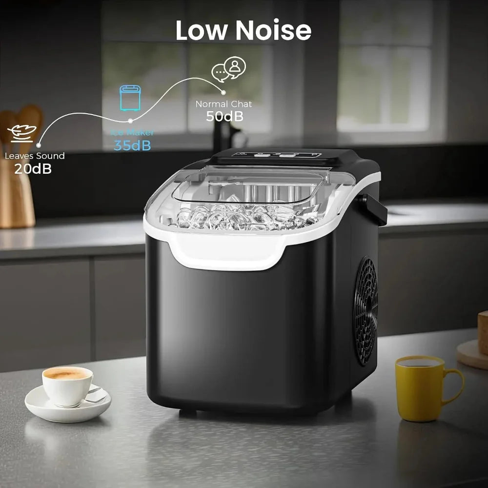 Compact Portable Nugget Ice Maker for Countertop Kitchen Use