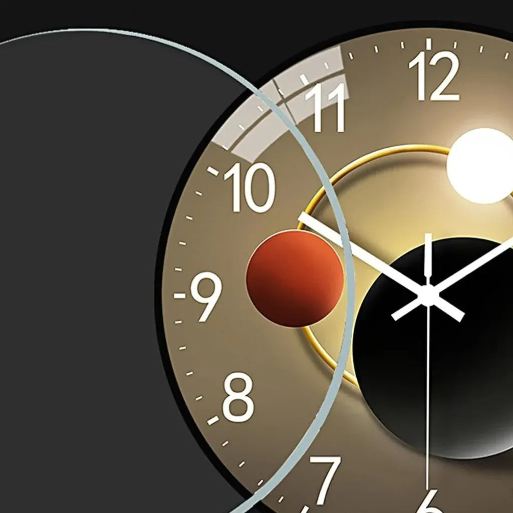 Contemporary Wall Clock Decorative Home Accent Design