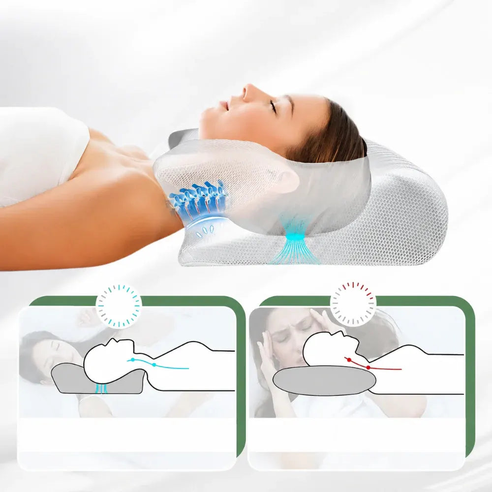 Contour Neck Pillow for Side, Back & Stomach Sleepers