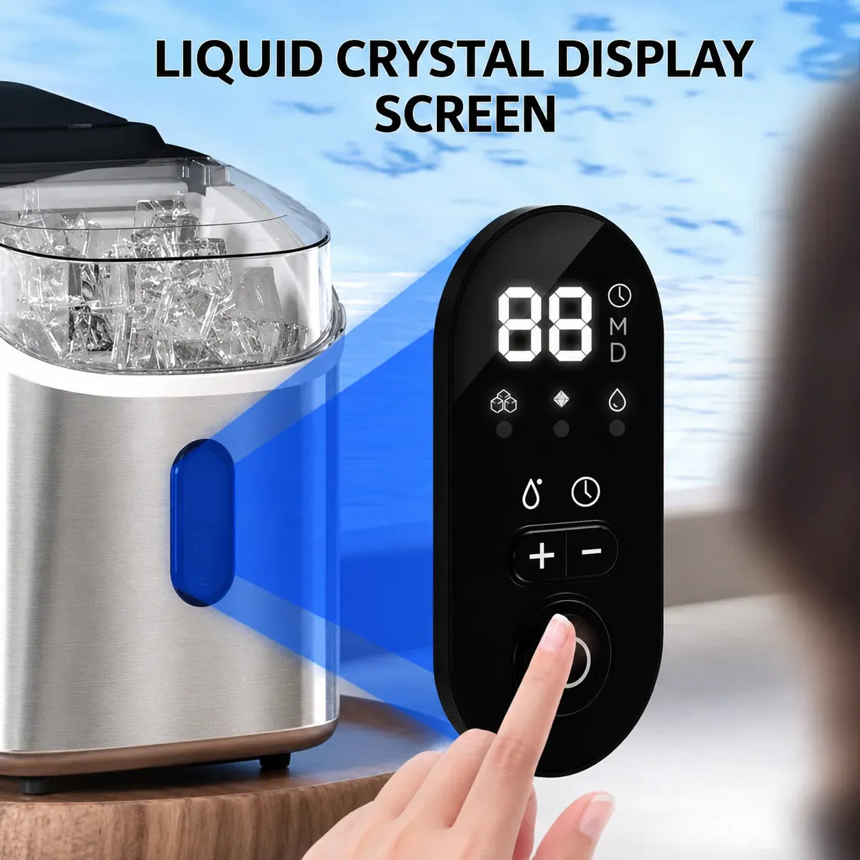 Countertop Ice Maker Machine, Portable & Self-Cleaning Design