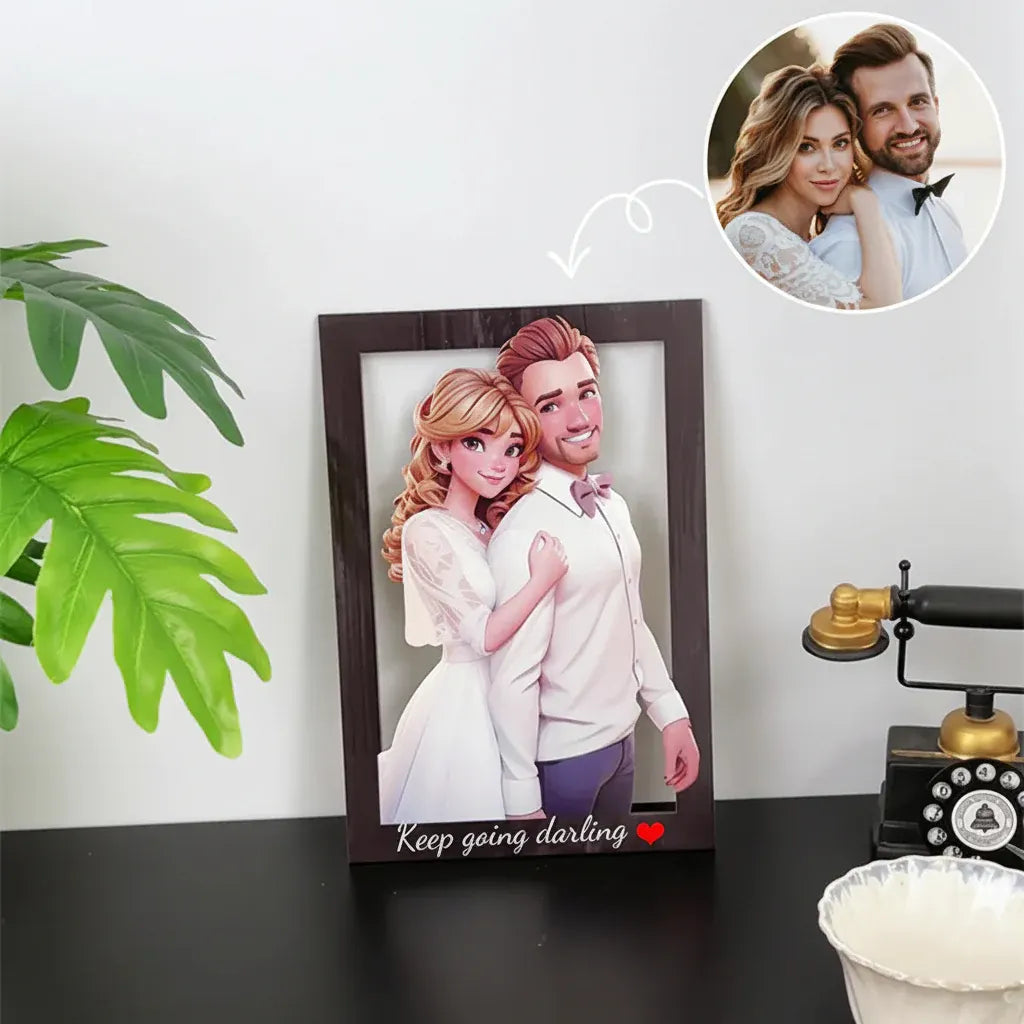 Custom 3D Wooden Photo Frame Personalized Wall Decor Gift
