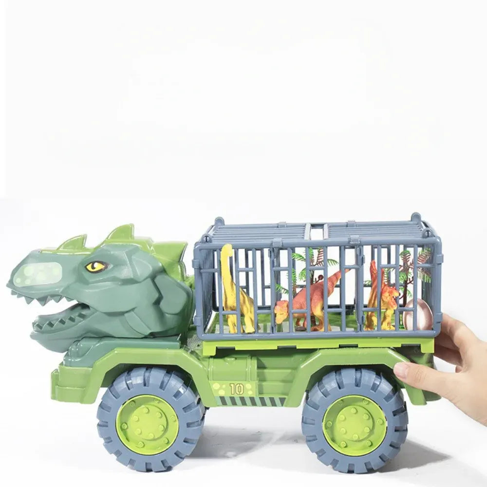 Dinosaur Cage Transport Truck Vehicle Figure Playset