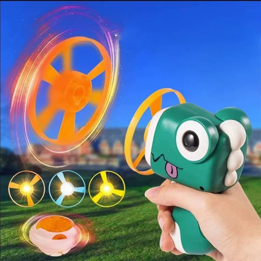 Dinosaur Spinning Top Launcher with Fridge Magnet Feature