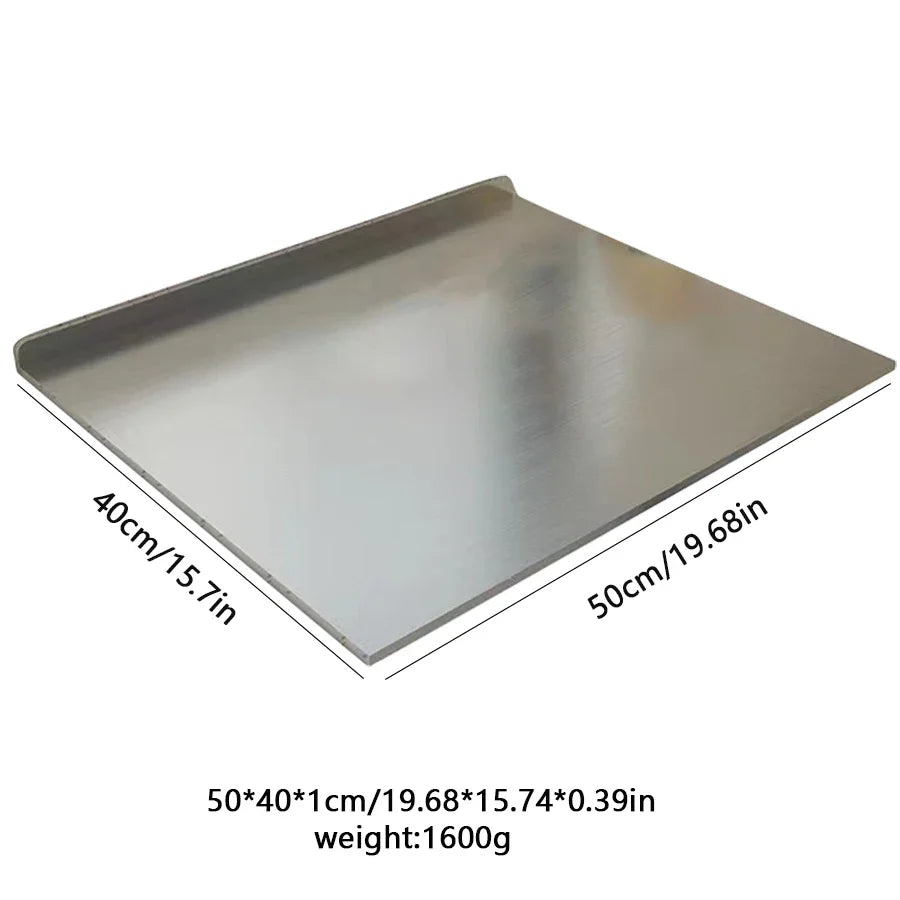 Double-Sided Stainless Steel Cutting Board – Durable Kitchen Kneading Panel Tool
