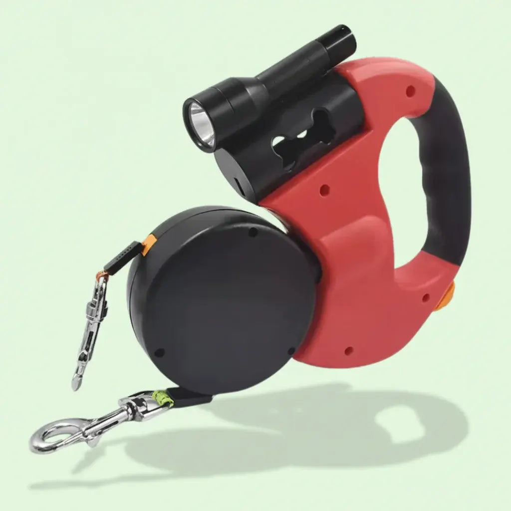 Dual-Dog Retractable Leash Tangle-Free Walking Lead