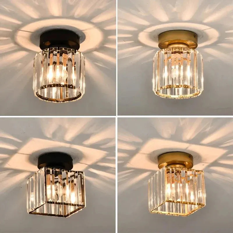 Elegant Crystal Ceiling Lamp for Hallways & Aisles