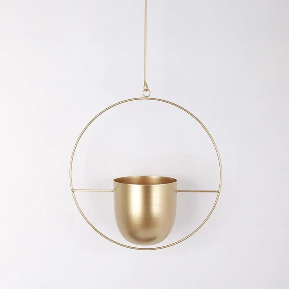 FloraFrame Hanging Planter | Sleek Modern Iron Design for Plants