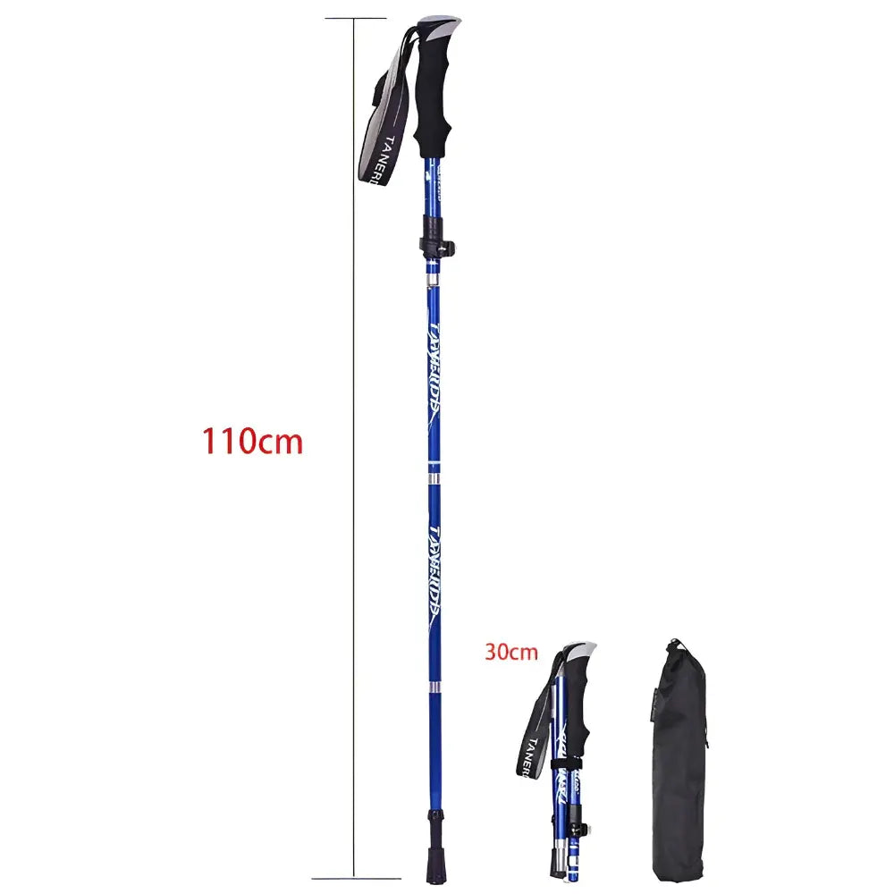 Foldable Telescopic Trekking Pole Adjustable Hiking Support Stick