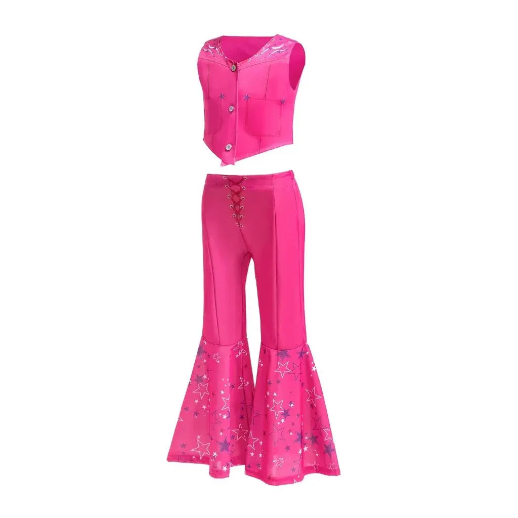 Girls Disco Halloween Costume Kids Party Outfit Set