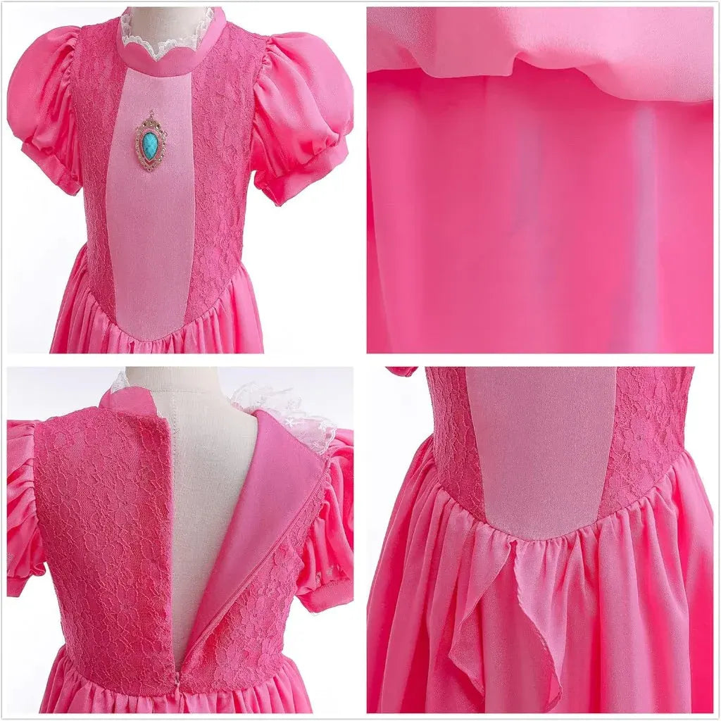 Girls Princess Party Dress Halloween Costume Set