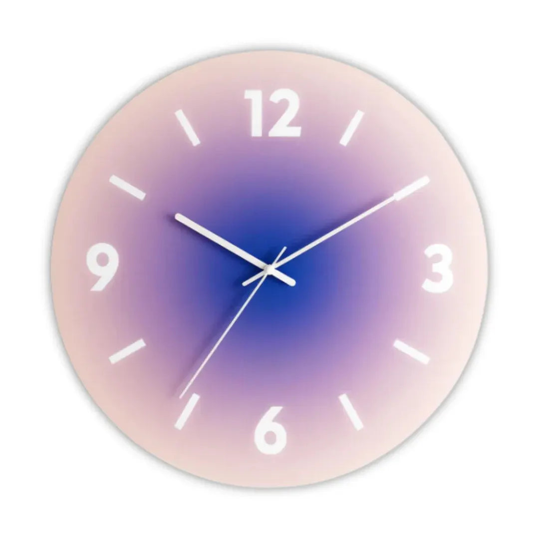 Gradient Sunset Glass Wall Clock | Modern Home Decor