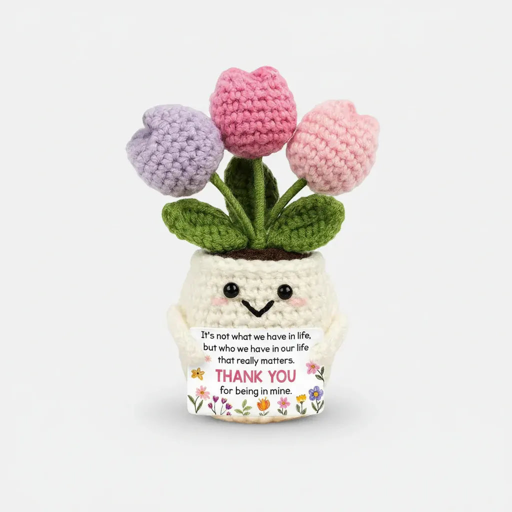 Handmade Crochet Flower Desk Decoration for Mother's Day Gift