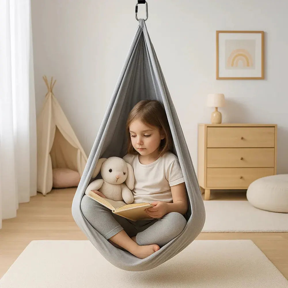 Indoor Cotton Sensory Hammock Swing Therapy Seat for Kids