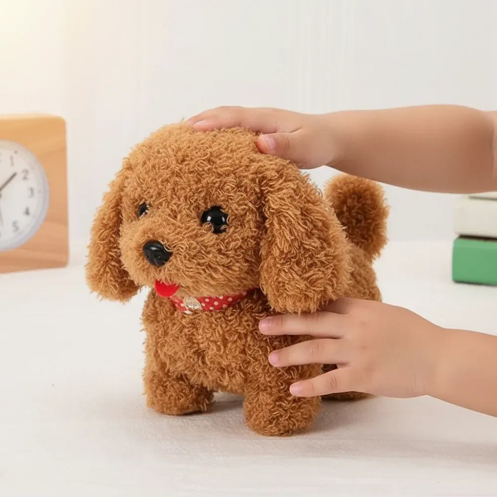 Interactive Barking Puppy Plush Figure with Walking Motion