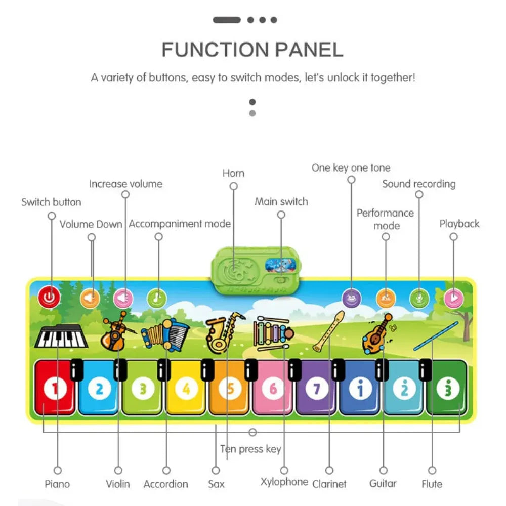Interactive Dance & Sound Musical Playmat for Kids