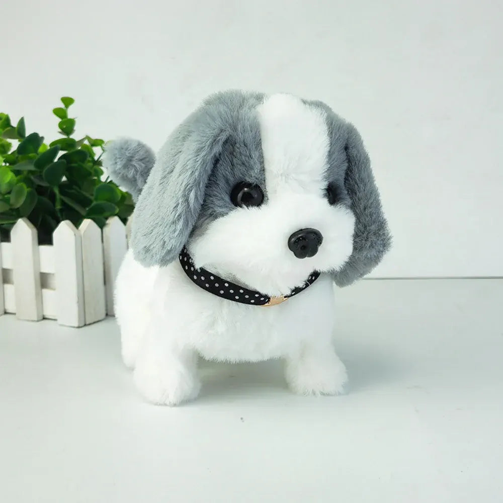 Interactive Walking Barking Plush Puppy Robot Toy for Dogs
