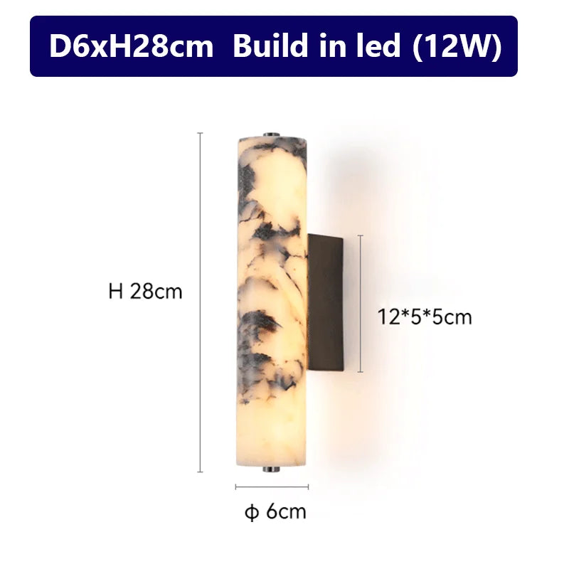 Italian-Inspired Natural Marble Wall Sconce | Modern Luxury Lighting Fixture