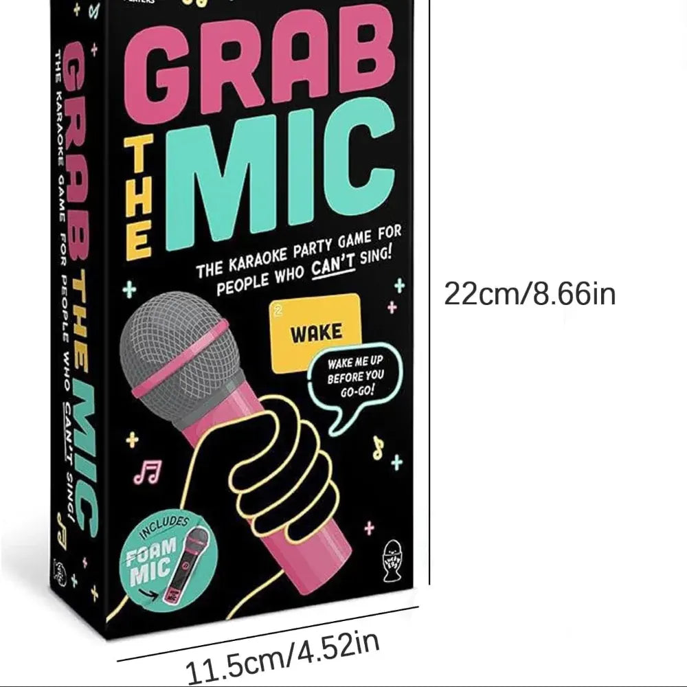 Karaoke Singing Challenge Card Game with Microphone