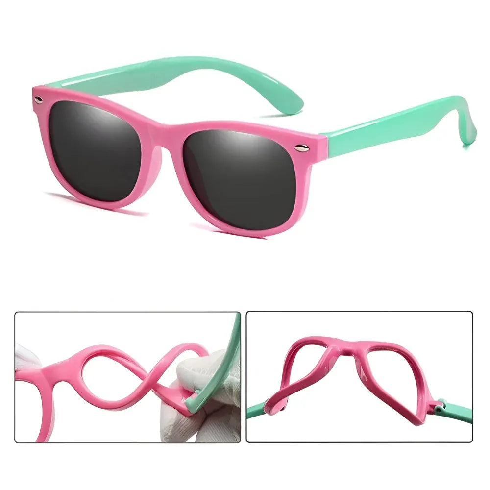 Kids Flexible Wraparound Polarized Sunglasses with UV Protection