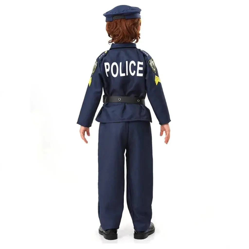 Kids Police Officer Costume Set for Halloween Role Play