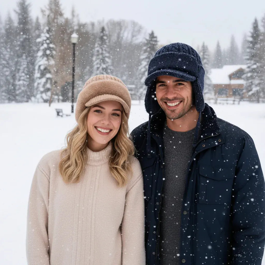 Knit Trapper Cap with Ear Flaps – Warm Winter Outdoor Headwear