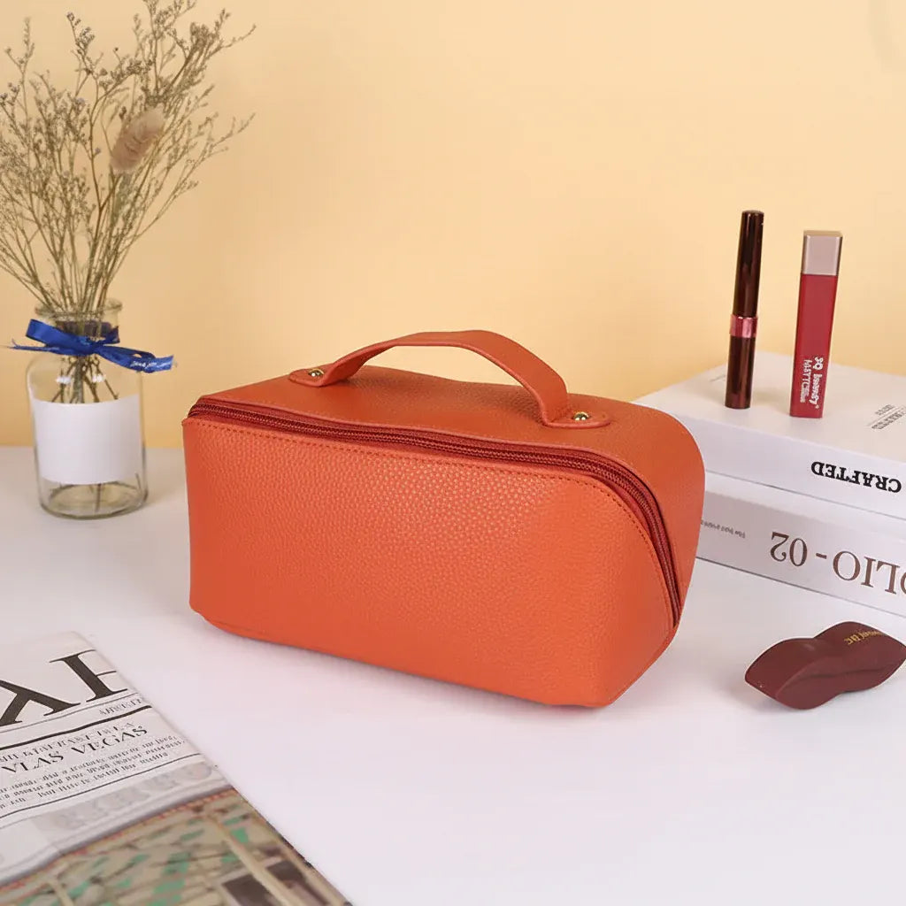 Large Capacity Travel Makeup Pouch Cosmetic Toiletry Storage Case