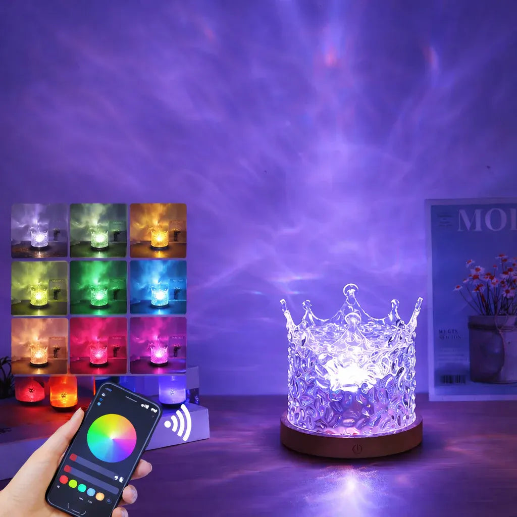 LED Color-Changing Cube Night Light Projector Lamp