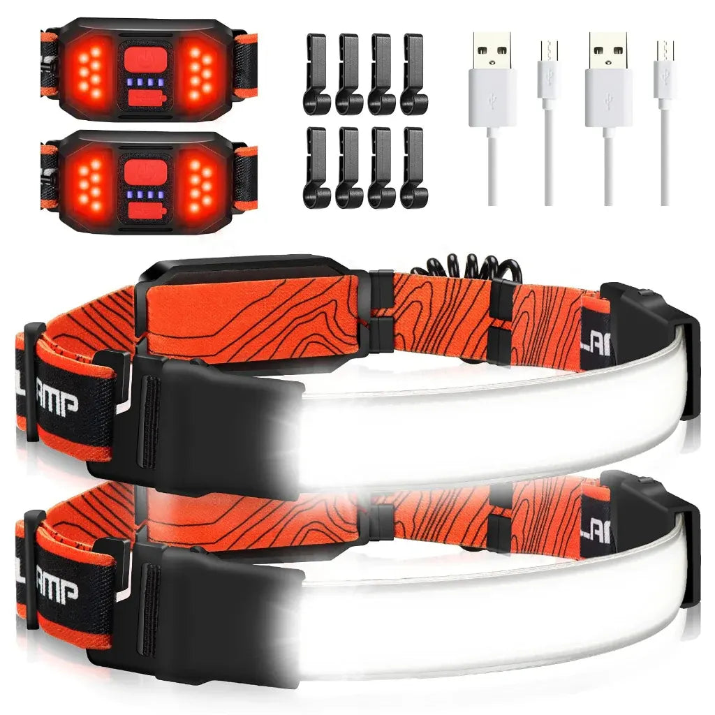LED Rechargeable Headlamp Set for Outdoor Camping & Hiking Use