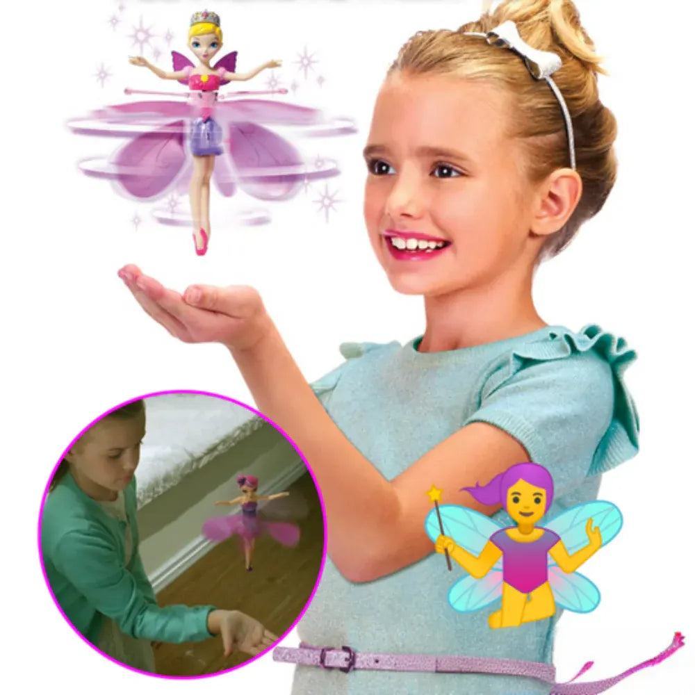 Light-Up Fairy Princess Flying Toy with Hand Motion Sensor for Kids
