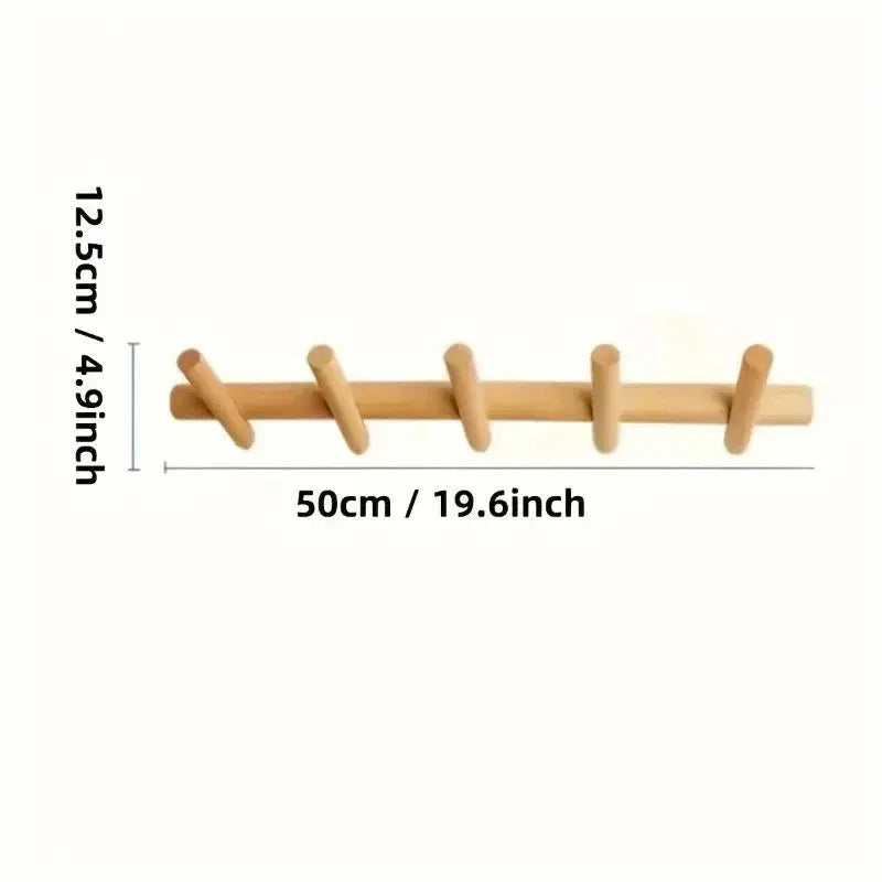 Maeve Solid Oak Wall-Mounted Organizer Rack