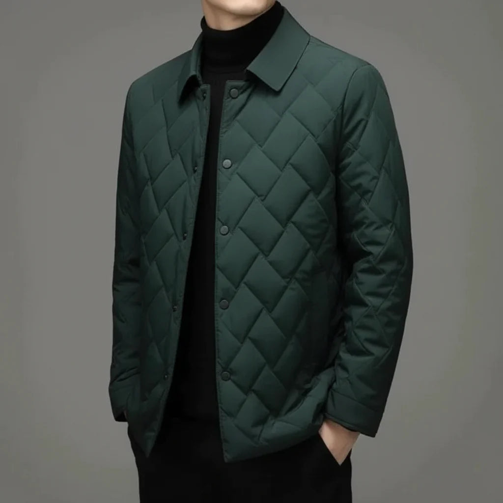 Men's Waterproof Softshell Winter Coat - Business Casual Style