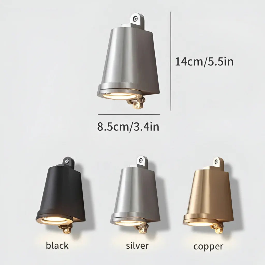 Modern Metal Exterior Wall Sconce with Warm Outdoor Lighting